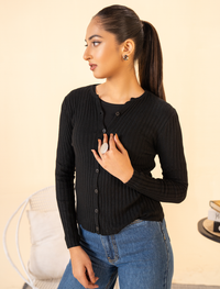 Black Women Cardigan